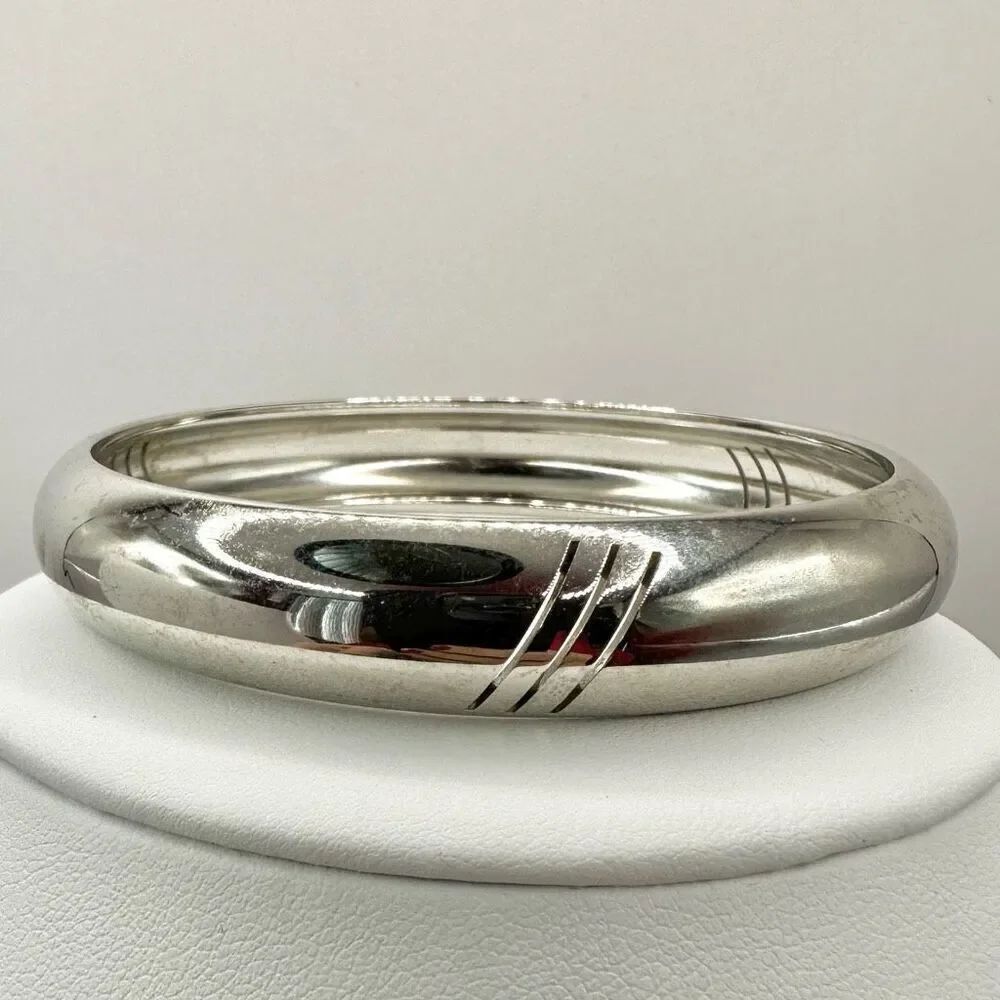 Monet Silver tone bangle bracelet